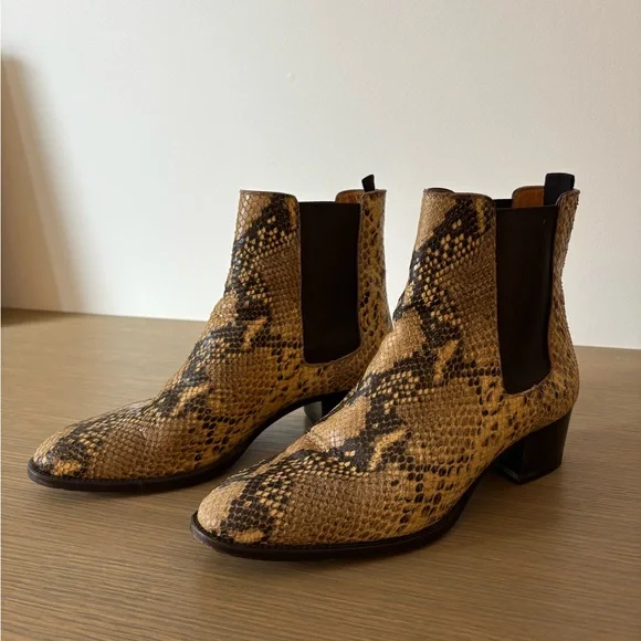 SAINT LAURENT python chelsea boot - Picture 5 of 7